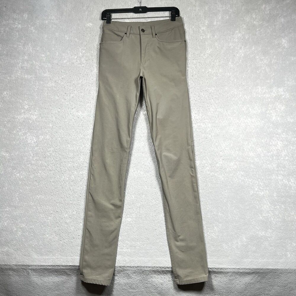 lululemon ABC Slim-Fit Trouser Mens Size 28 Gray Warpstreme Pockets